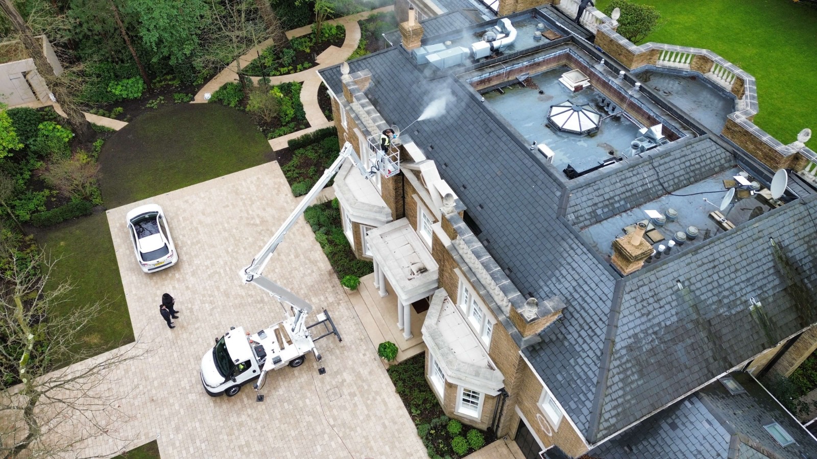 cherry picker in action